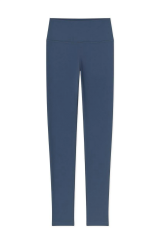 Toparlayıcı Yüksek Bel Uzun Mavi Tayt