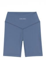 Toparlayıcı Yüksek Bel Mavi Şort