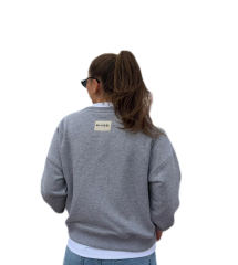 Oversize Gri Sweatshirt