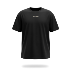 Ön Sipariş  Oversize Siyah  T-shirt / Beyaz Nakış