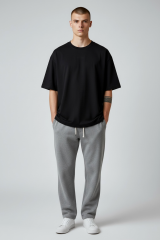 Ön Sipariş Oversize Siyah T-shirt /Siyah Baskı