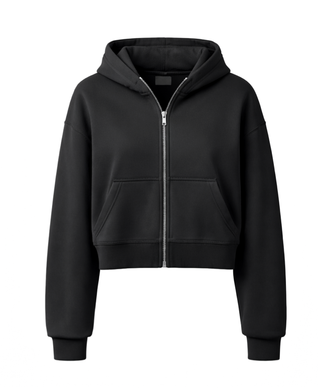 Rond Zip Hoodie - Siyah